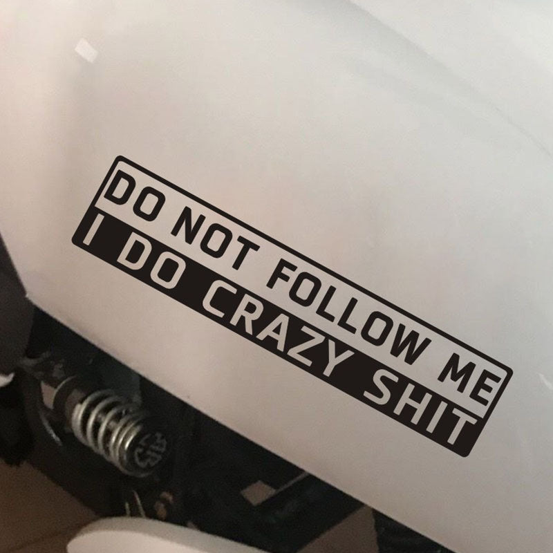 Dekal ´Do Not Follow Me´