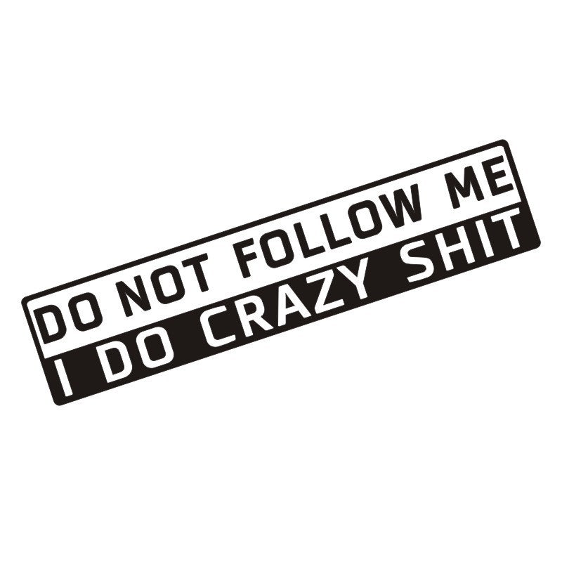 Dekal ´Do Not Follow Me´